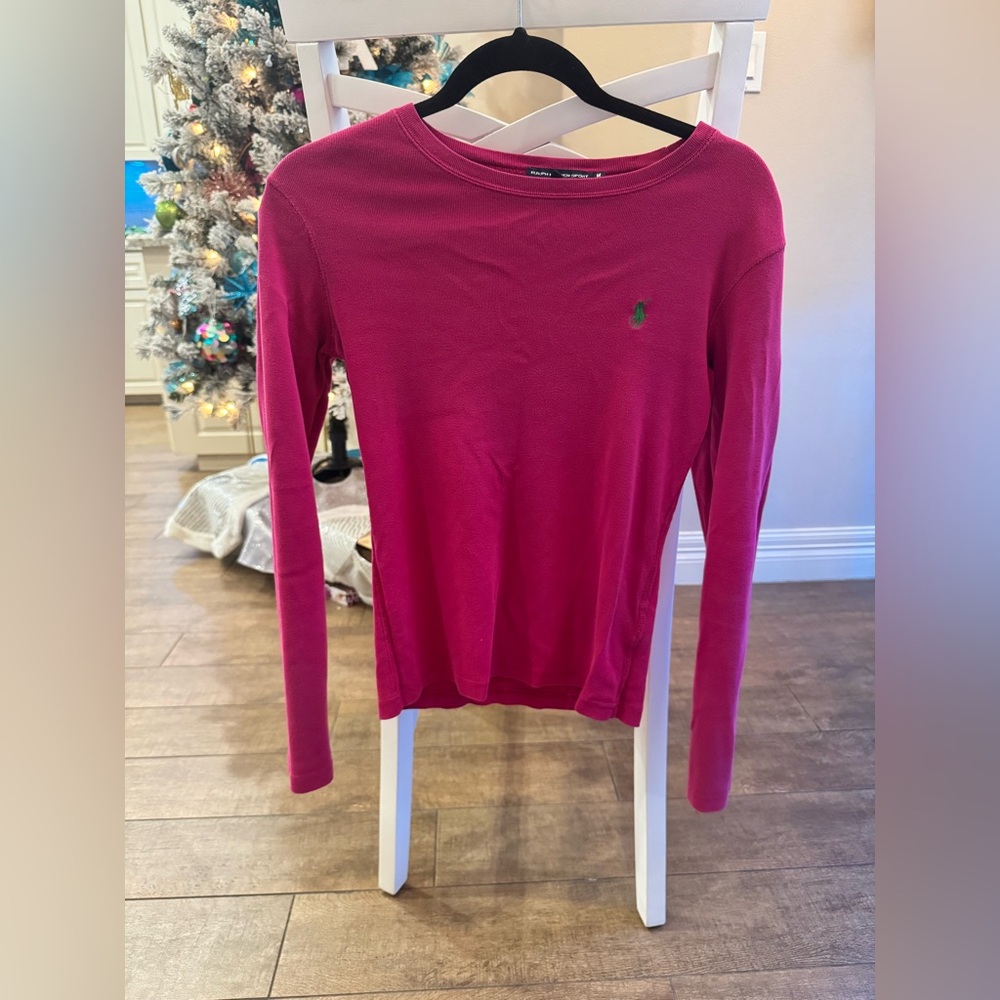 Ralph Lauren Sport Pink Long Sleeve Shirt